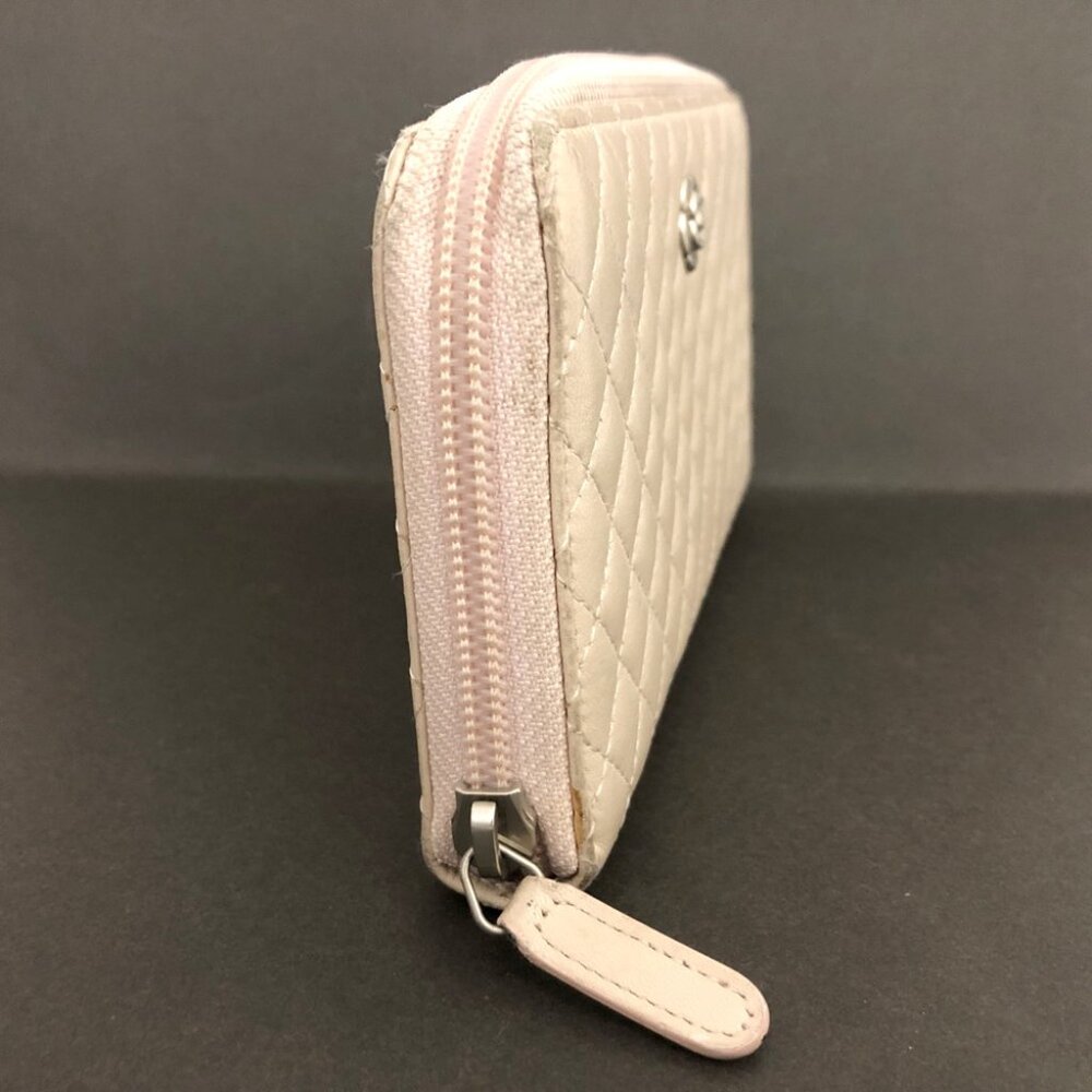 CHANEL Camellia Quilted Matelasse Lambskin Zip Around Long Wallet lux175-101225 - Picture 4 of 9